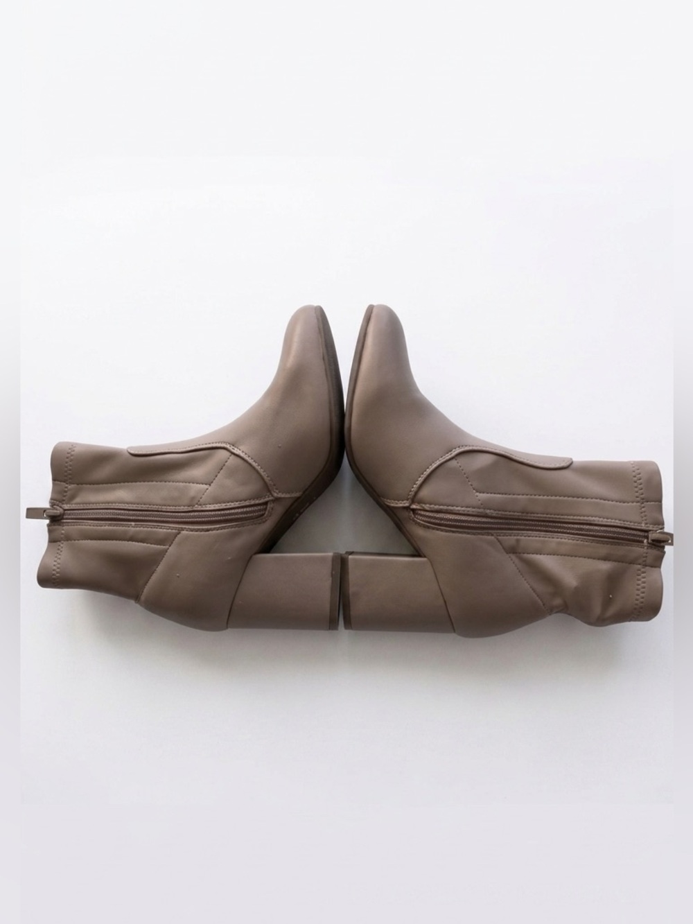 SHEIN Mushroom Pink Block Heel Ankle Boots Almond Toe Booties  Women’s 5.5